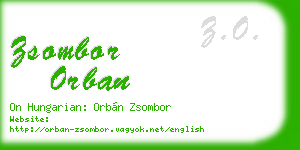 zsombor orban business card