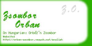 zsombor orban business card